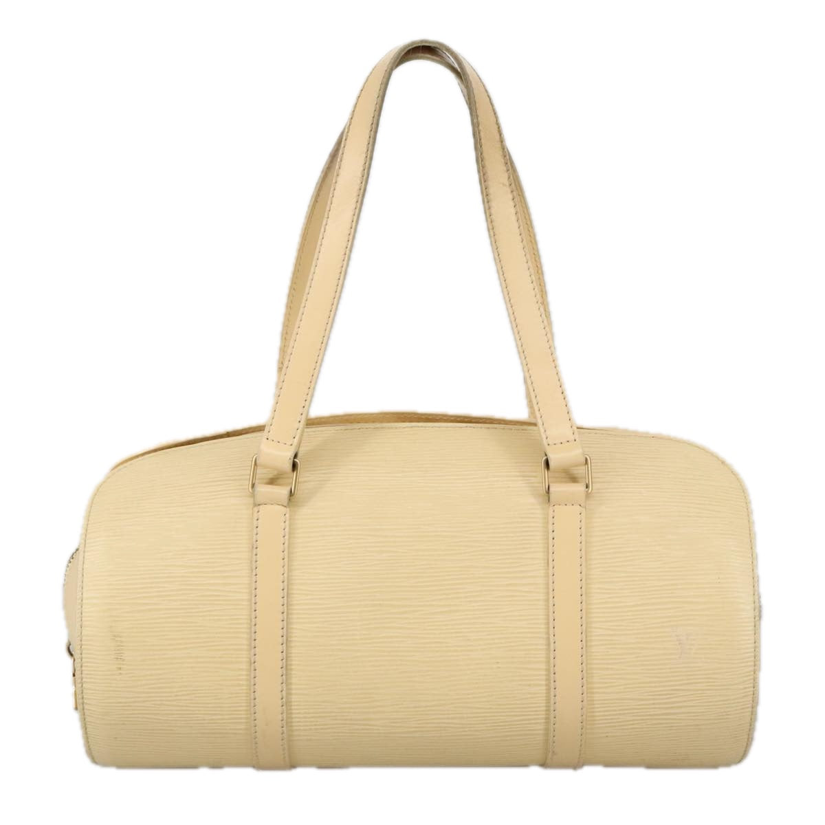 Louis Vuitton Soufflot Ecru Leather Handbag (Pre-Owned)