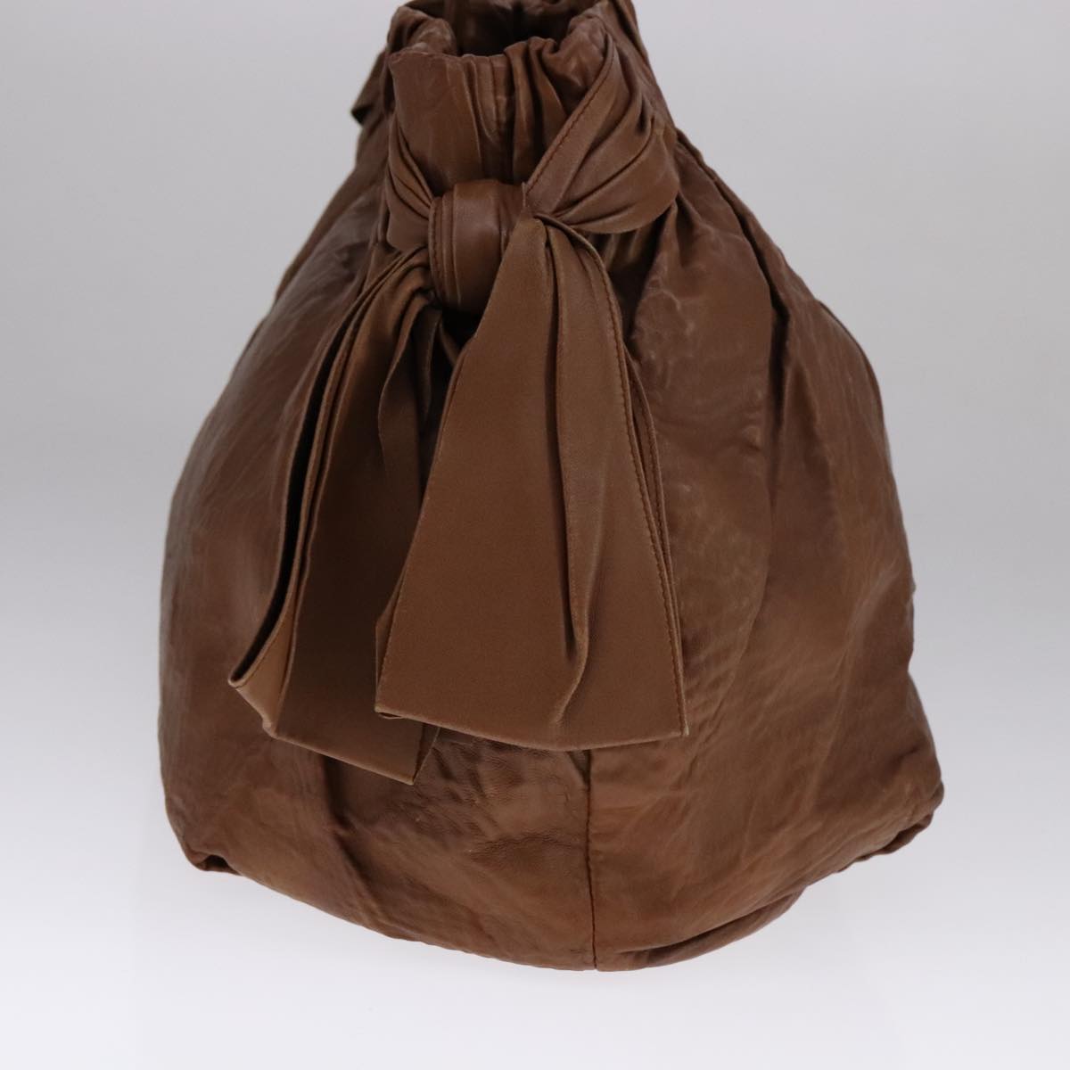 Prada Brown Leather Tote Bag (Pre-Owned)