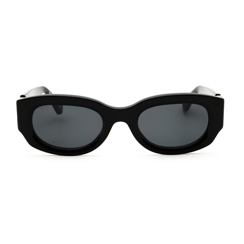 Off-White Sunglasses Oval Full Rim, White Frame and Dark Grey Lens OERI14EPALMER0107