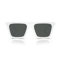 Versace Sunglasses Square Full Rim, White Frame and Dark Grey Lens VE4468U314/87