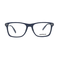 Montblanc Montblanc Eyeglasses Square Full Rim, Blue Frame and Clear Demo Lenses Lens MB0042O003