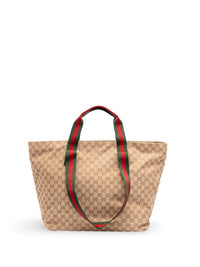 Gucci Men `Gg` Canvas Tote Bag