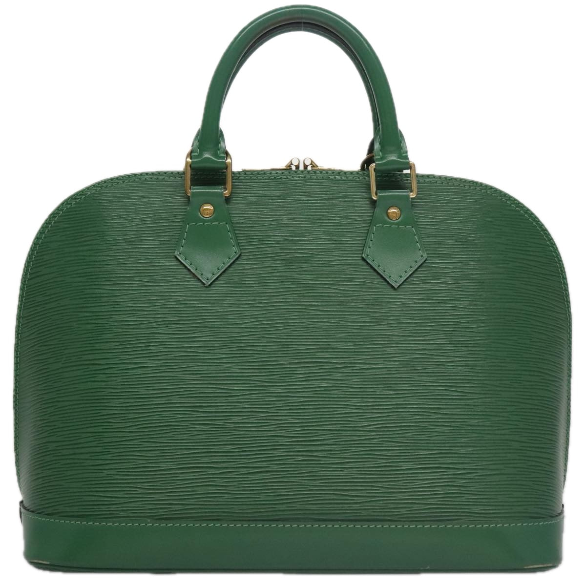 Louis Vuitton Alma Green Leather Handbag (Pre-Owned)