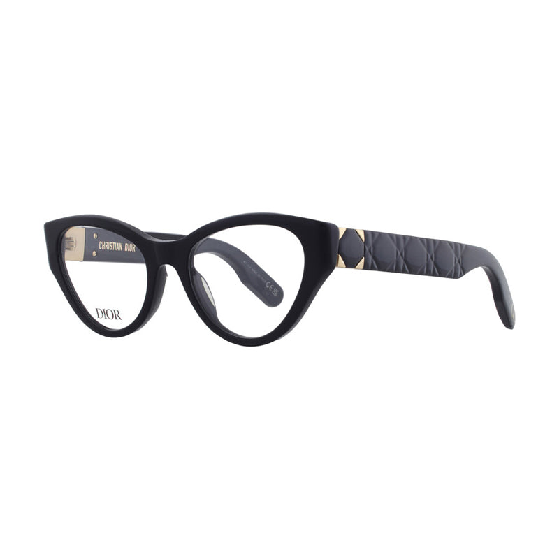 Dior Dior Eyeglasses Cat Eye Full Rim, Black Frame and Clear Demo Lenses Lens LADY95.22OB1I1000