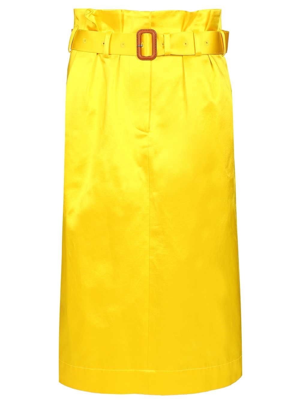 Dries Van Noten Women Seachy Cotton Satin Skirt