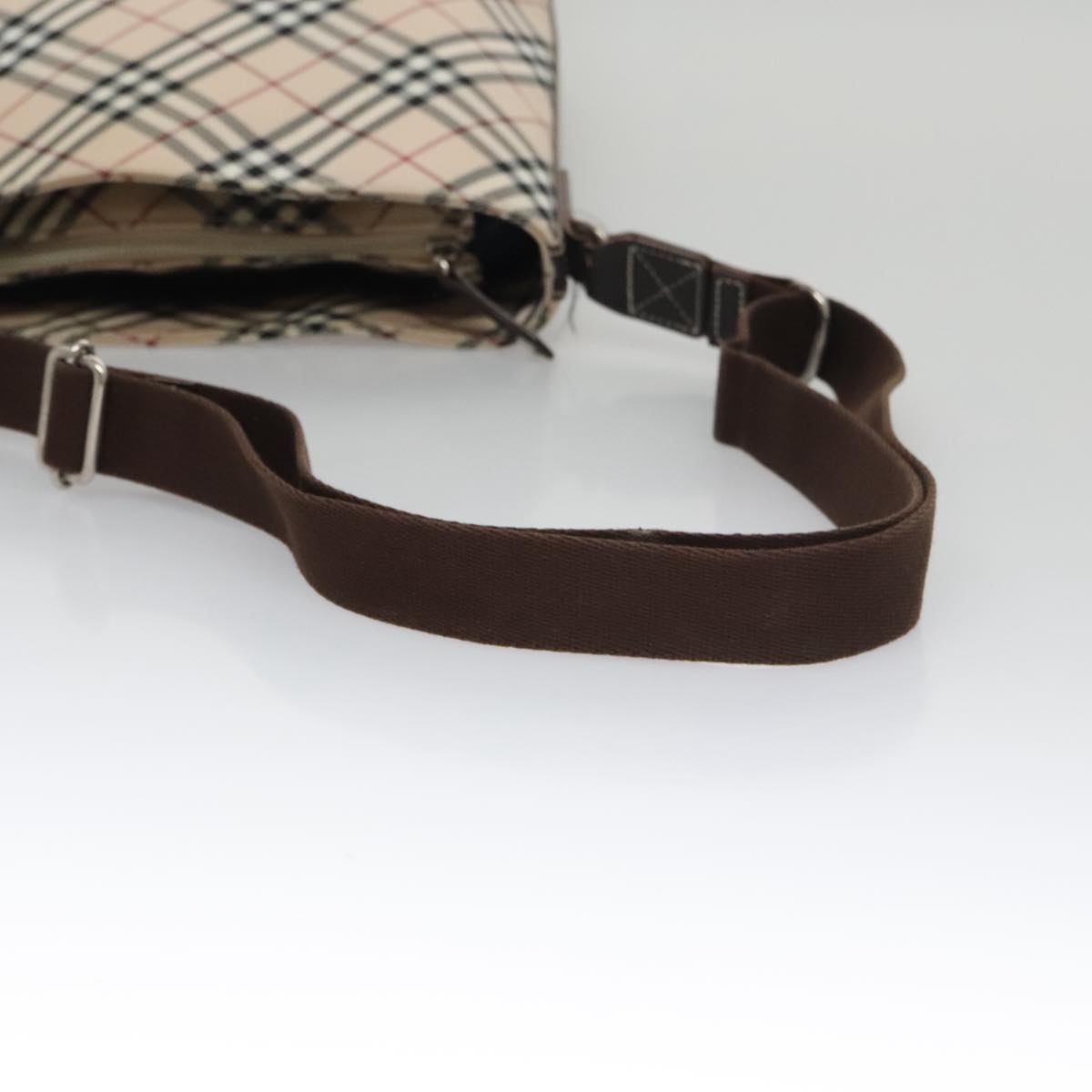 Burberry Nova Check Beige Canvas Shoulder Bag (Pre-Owned)
