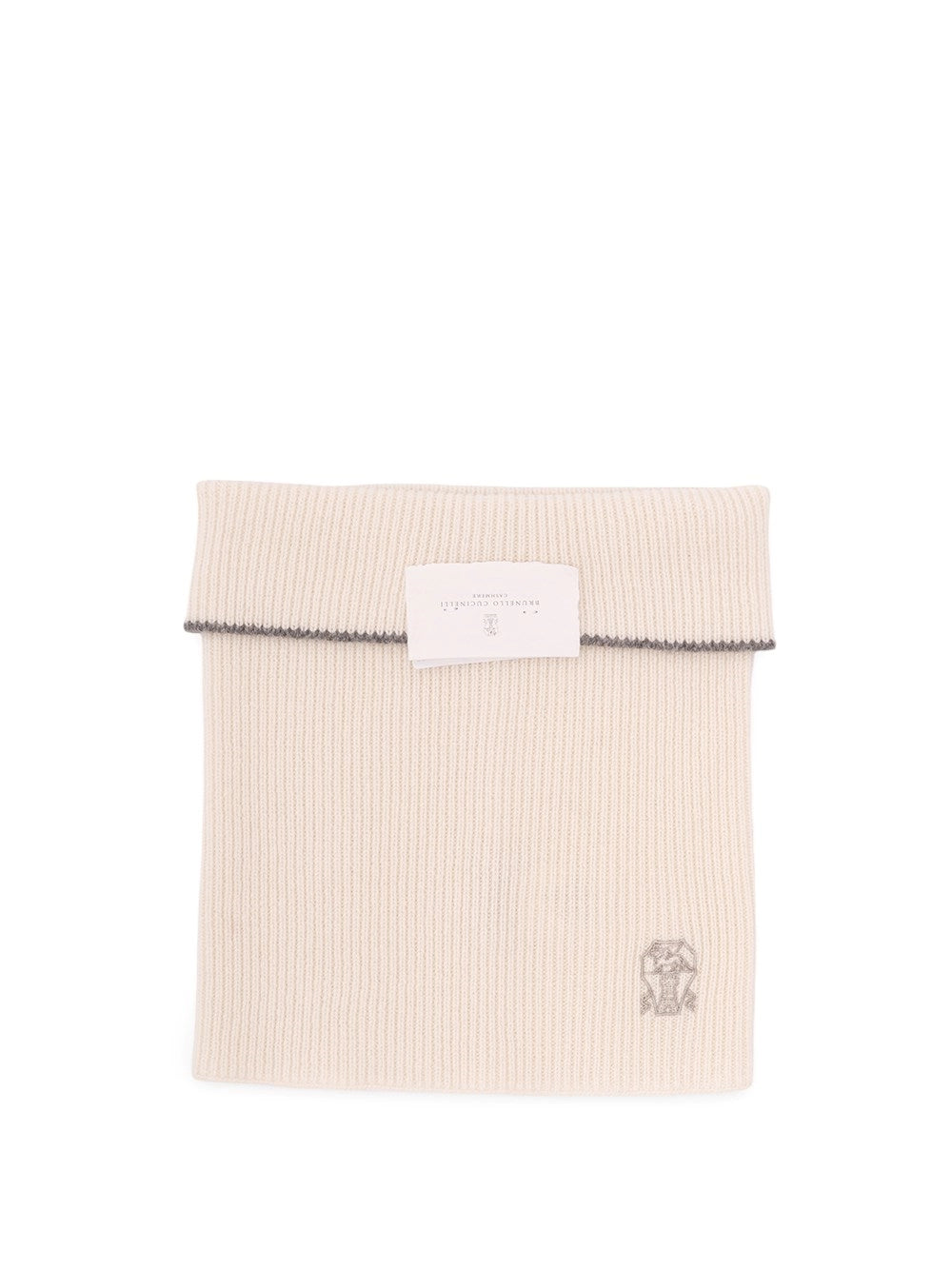 Brunello Cucinelli Men Cashmere Rib Knit Neck Warmer
