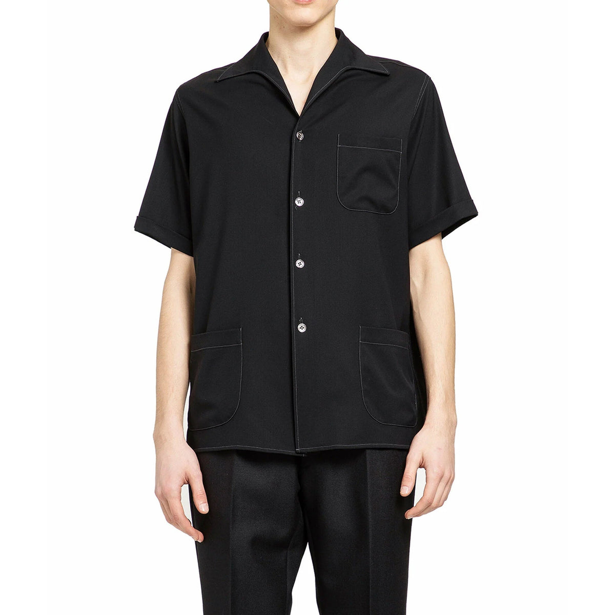 Maison Margiela Maison Margiela Short-Sleeve Wool Shirt Men