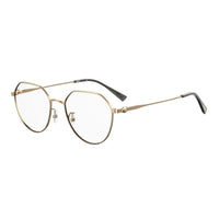 Moschino Eyeglasses Geometric Full Rim, Gold Frame and Clear Demo Lenses Lens MOS564/F0J5G00