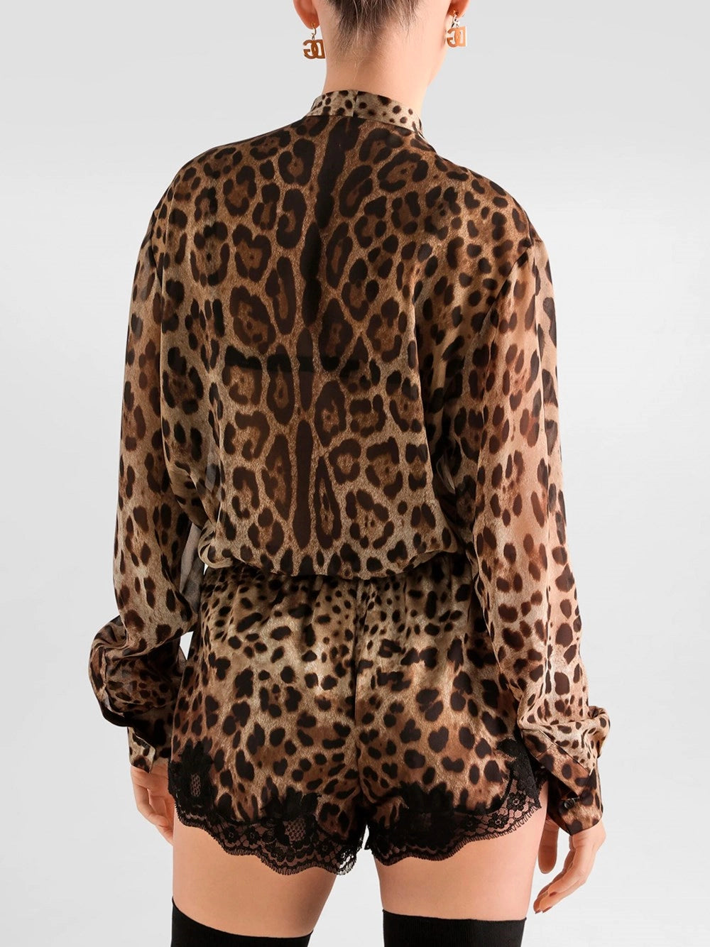 Dolce & Gabbana Women Leo-Print Georgette Shirt