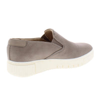 Tia Womens Perforated Faux Leather Slip-On Sneakers