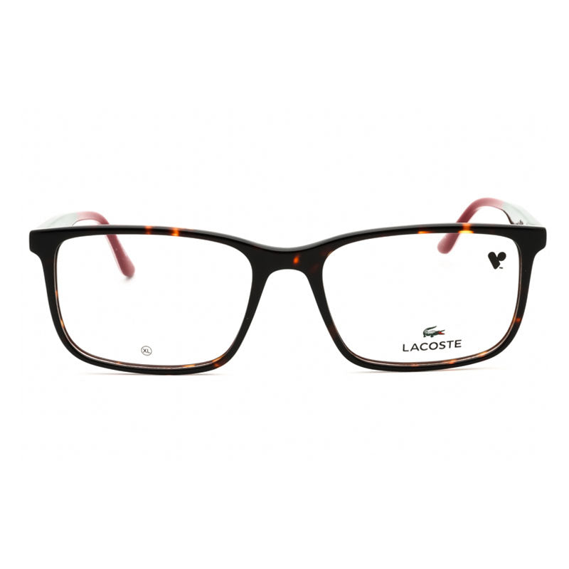 Lacoste Eyeglasses Rectangle Full Rim, Vintage Havana Frame and Clear Demo Lenses Lens L2993220