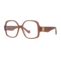 Loewe Eyeglasses Square Full Rim, Shiny Red Frame and Clear Demo Lens Lens LW50051I066