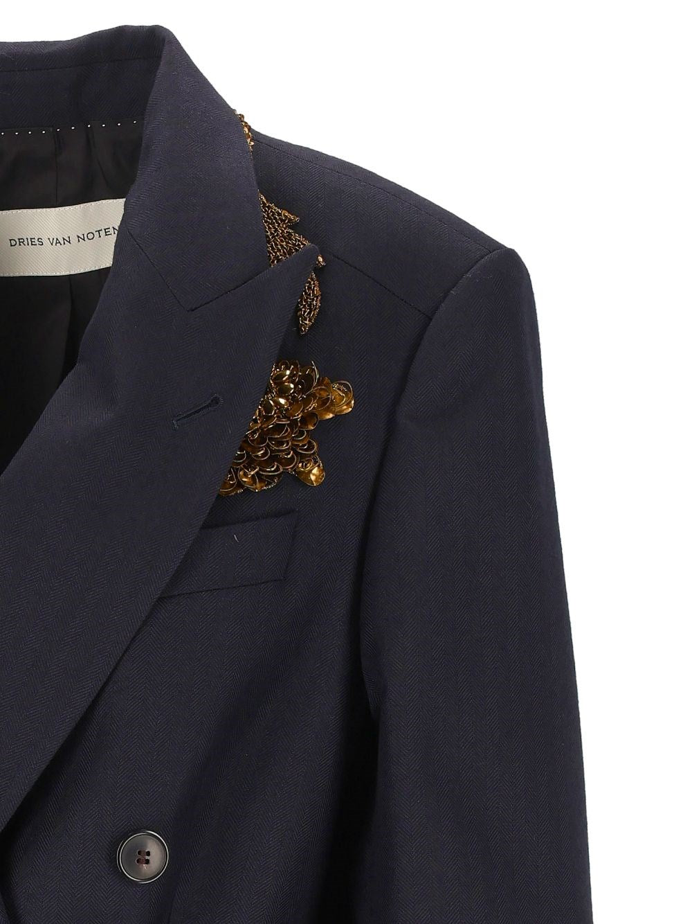 Dries Van Noten Women Embroidered Double-Breasted Blazer