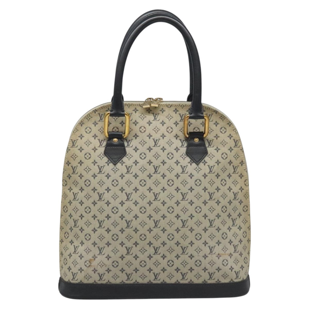 Louis Vuitton Alma Mini Blue Canvas Handbag (Pre-Owned)
