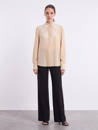 Fendi Women Parchment-Colored Georgette Shirt