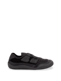 Prada Prada Men Speedrock Leather And Mesh Fabric Sneakers