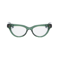 Valentino Eyeglasses Cat Eye Full Rim, Shiny Black Frame and Clear Demo Lens Lens VLX-124A