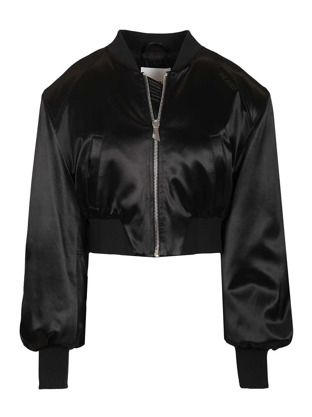 The Attico Women Satin Bomber Jacket