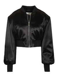 The Attico Women Satin Bomber Jacket