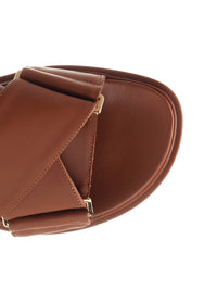Marni Women Cramel Brown "Fussbett" Sandal