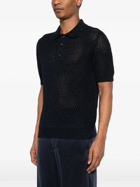 Prada Men Cotton Linen Polo Neck