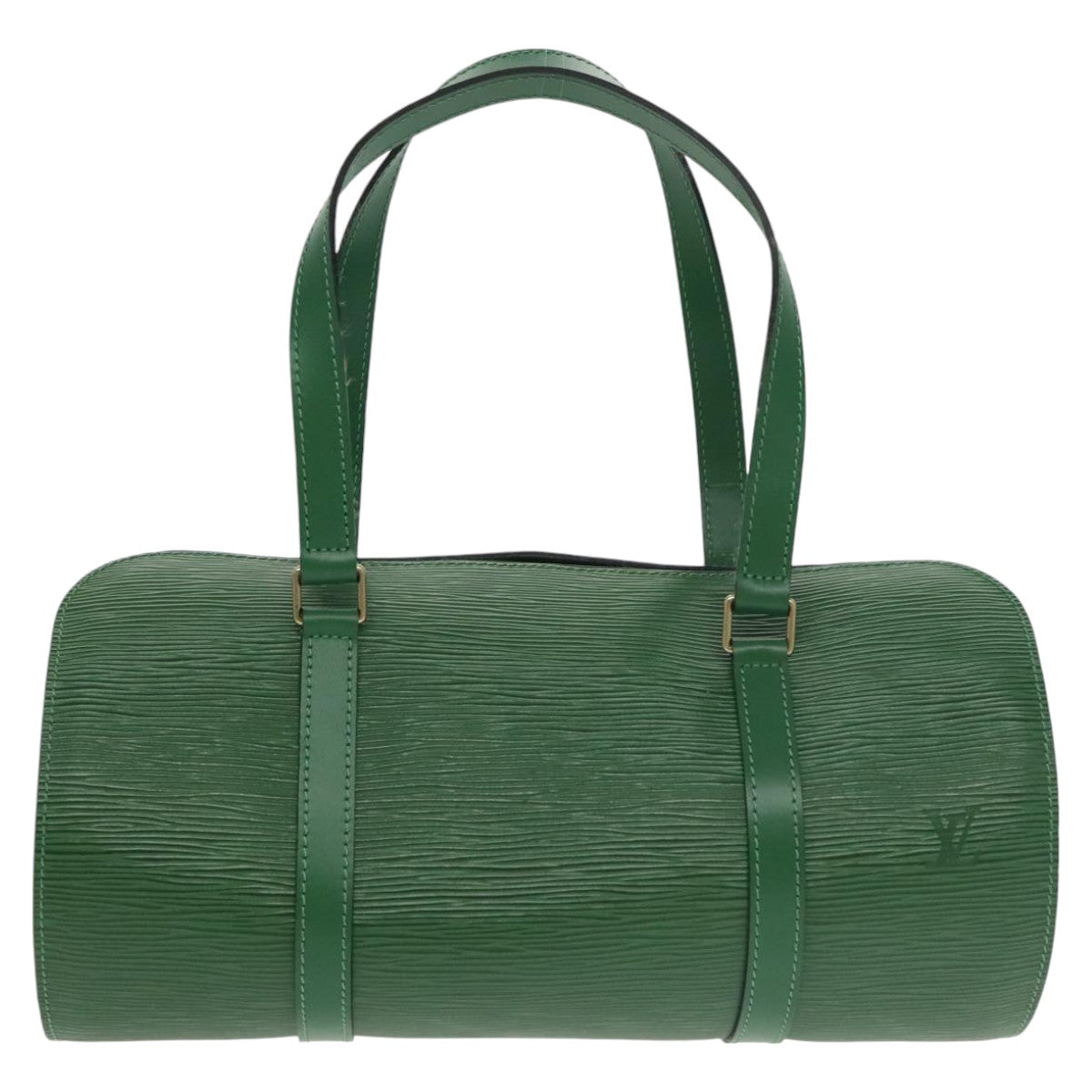 Louis Vuitton Soufflot Green Leather Handbag (Pre-Owned)