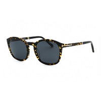 Tom Ford Square Full Rim, with a Dark Havana frame and Smoke lens. Brown