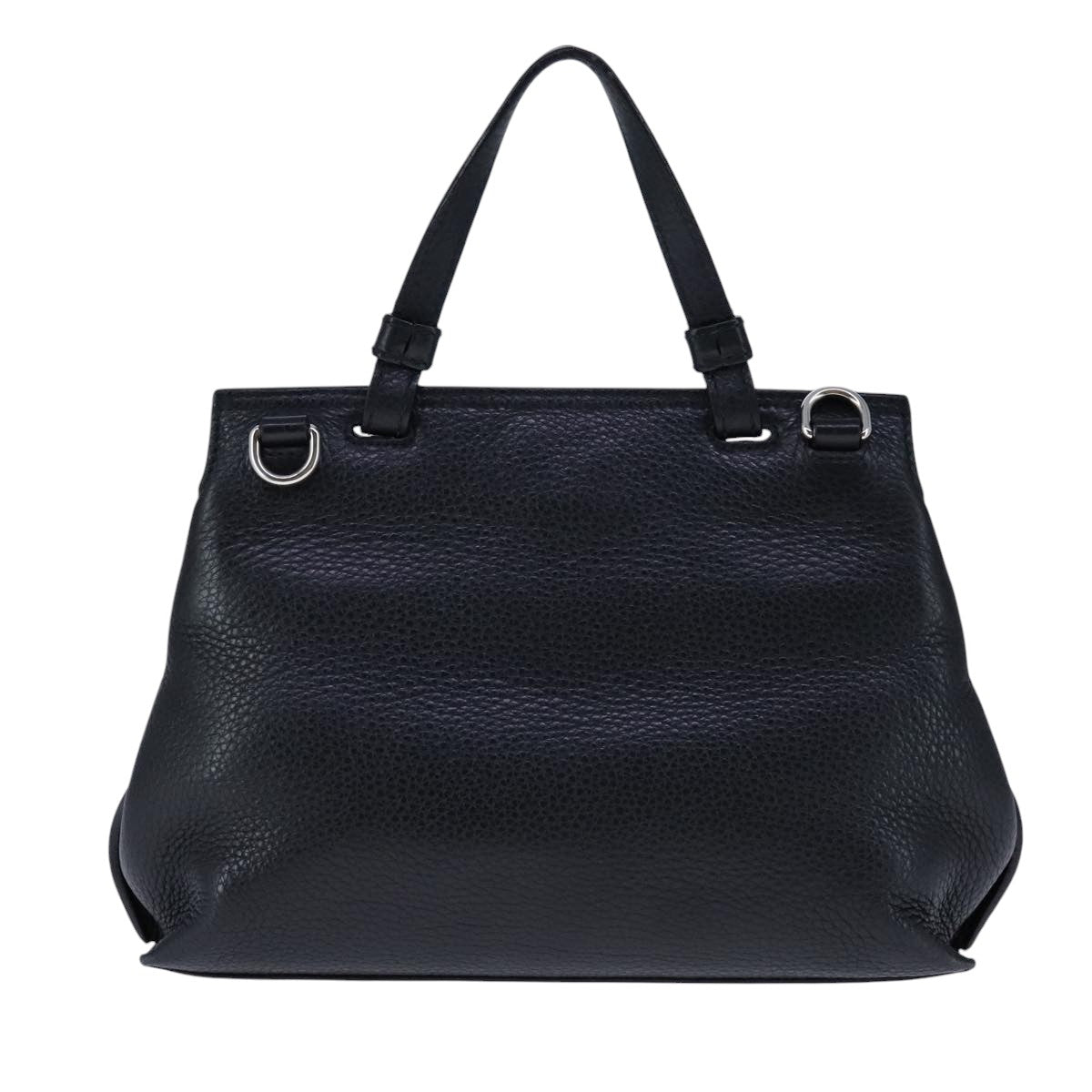 Gucci Bamboo Black Leather Handbag (Pre-Owned)