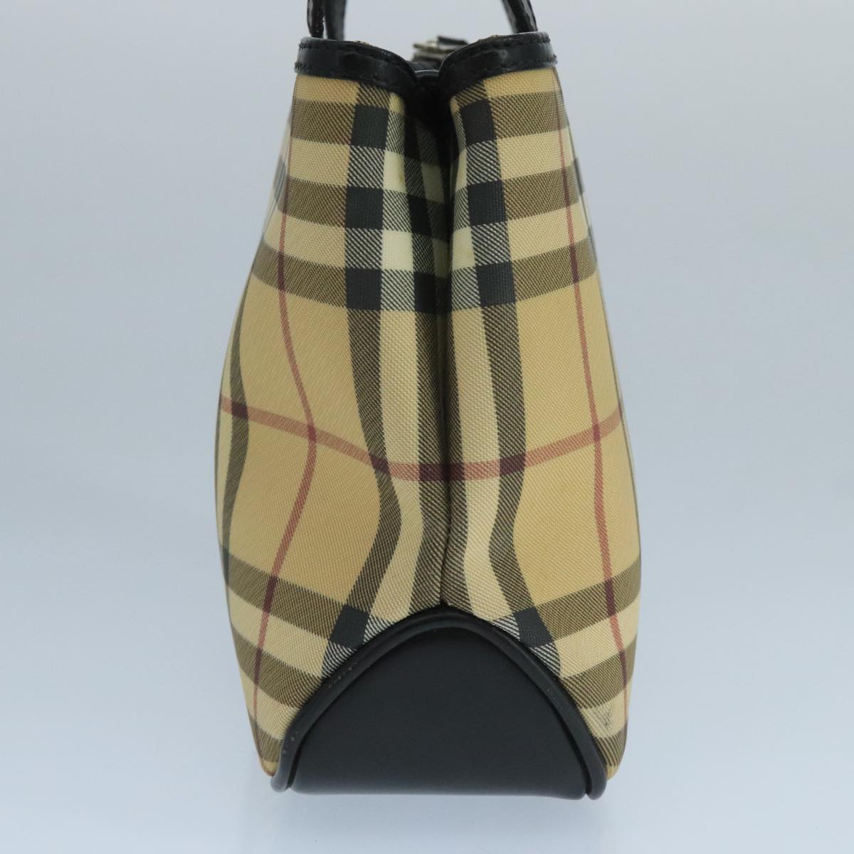 Burberry Nova Check Beige Canvas Handbag (Pre-Owned)