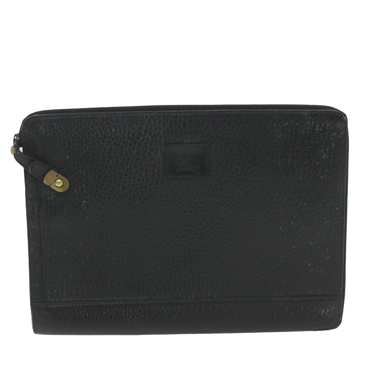 Burberry Black Leather Briefcase Bag (Pre-Owned) OS Black
