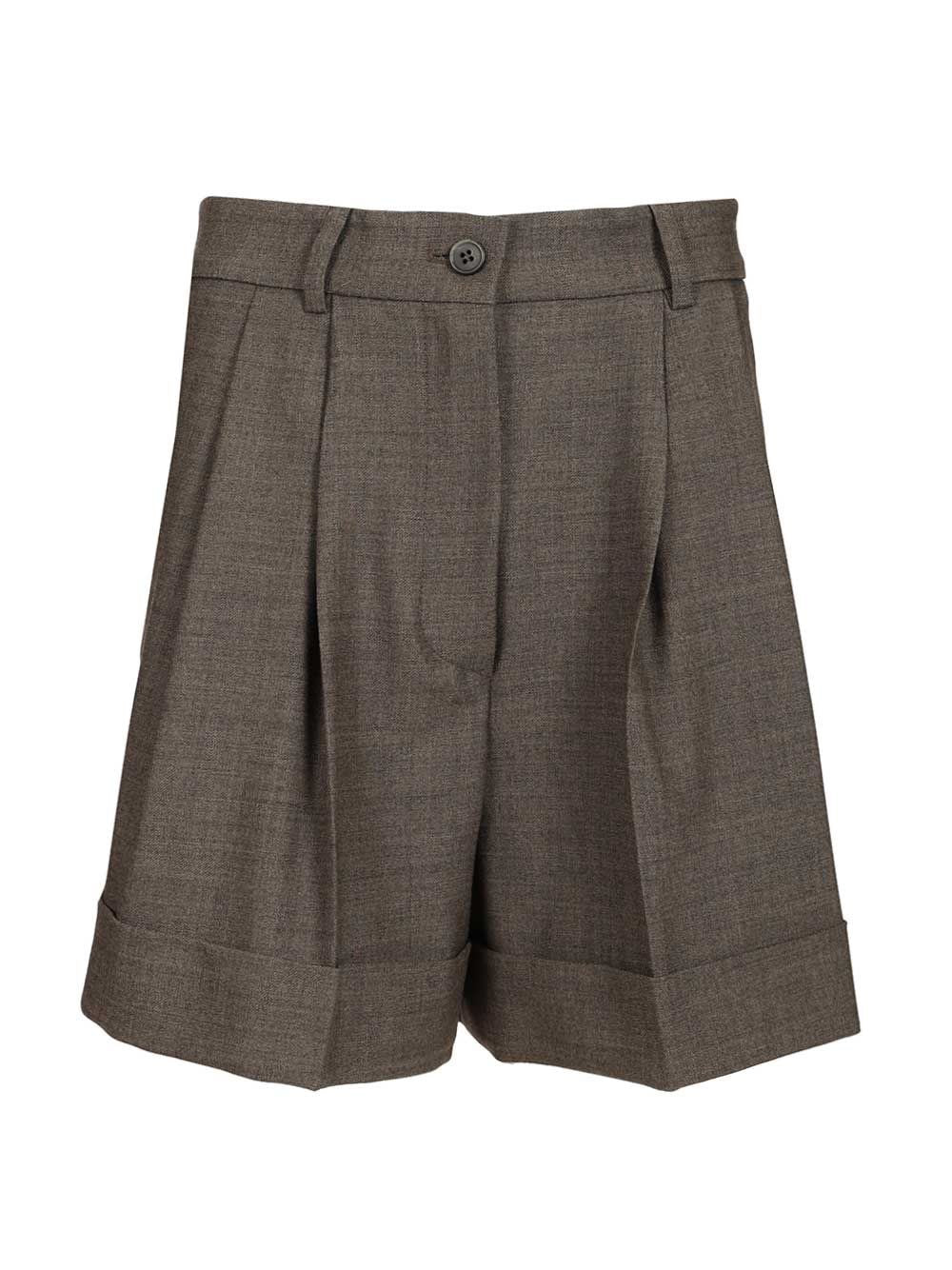 P.A.R.O.S.H. Women Wool Blend Pleated Shorts
