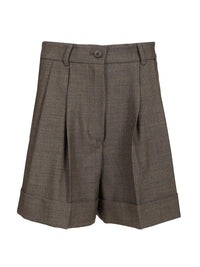 P.A.R.O.S.H. Women Wool Blend Pleated Shorts