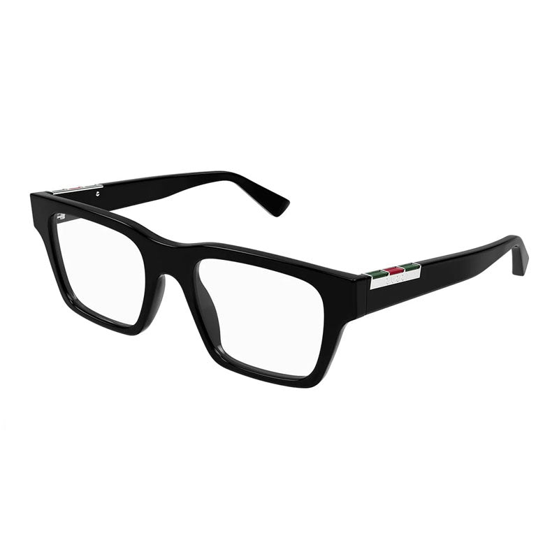 Gucci Eyeglasses Square Full Rim, Black Frame and Clear Demo Lenses Lens GG1889O005