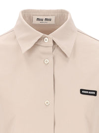 Miu Miu Women Stretch Poplin Shirt