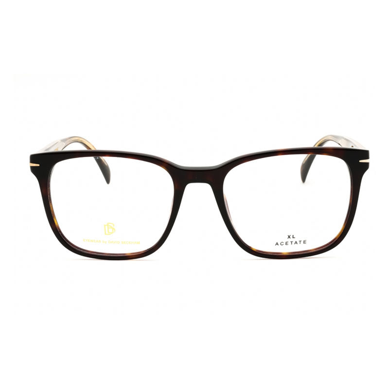 David Beckham David Beckham Eyeglasses Square Full Rim, Havana Frame and Clear Demo Lenses Lens DB1083008600