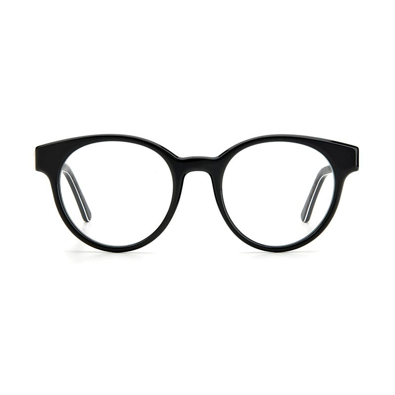 Jimmy Choo Eyeglasses Browline Full Rim, Black Frame and Clear Demo Lens Lens JC31601EI00