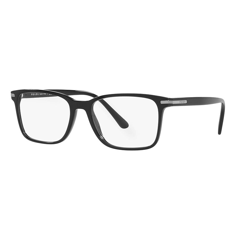 Prada Eyeglasses Rectangle Full Rim, Black Frame and Clear Demo Lenses Lens PR14WV1AB1O1