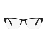 Polo Ralph Lauren Polo Ralph Lauren Eyeglasses Rectangle Semi Rim, Shiny Black Frame and Clear Demo Lenses Lens PH12209223
