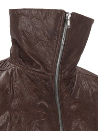 Rick Owens Men Dracuflight Leather Blouson Jacket