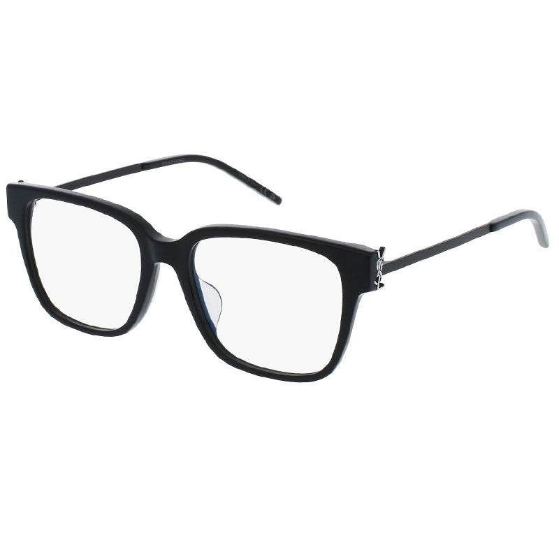 Saint Laurent Eyeglasses Square Full Rim, Black Frame and Clear Demo Lenses Lens SLM48O_A/F002