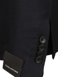 Tagliatore Tagliatore Men Double-Breasted Herringbone Fabric Blazer