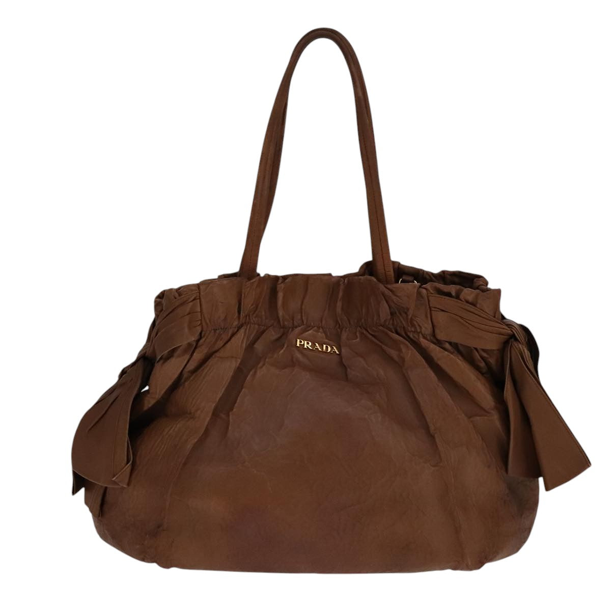 Prada Brown Leather Tote Bag (Pre-Owned)
