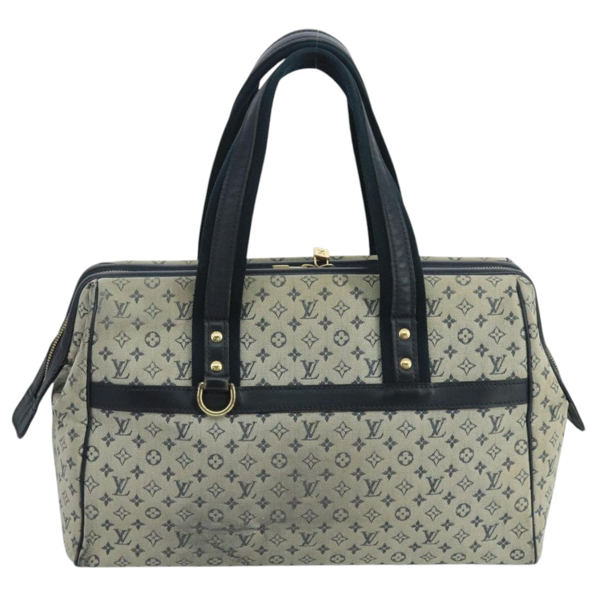 Louis Vuitton Josephine Blue Canvas Handbag (Pre-Owned)