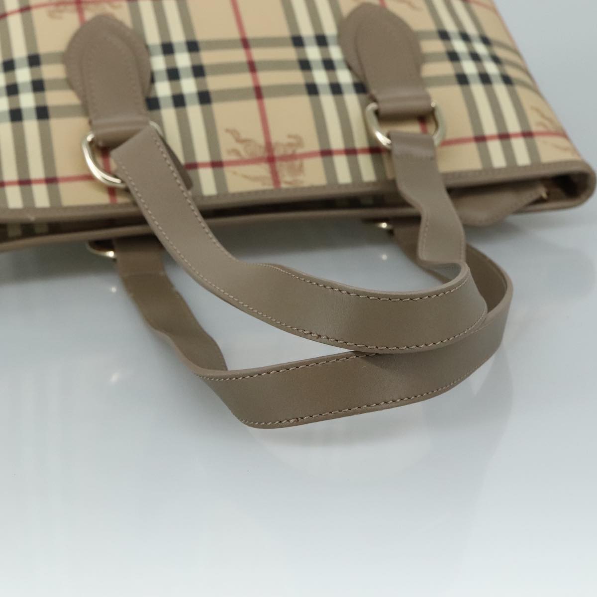 Burberry Nova Check Beige Canvas Tote Bag (Pre-Owned)