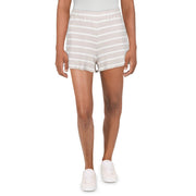 Womens Ribbed Striped Casual Shorts