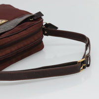 Prada Re-Nylon Burgundy Synthetic Shoulder Bag (Pre-Owned)