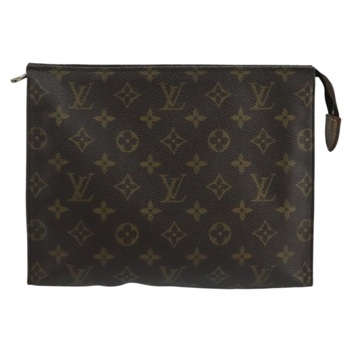 Louis Vuitton Poche Toilette Brown Canvas Clutch Bag (Pre-Owned)