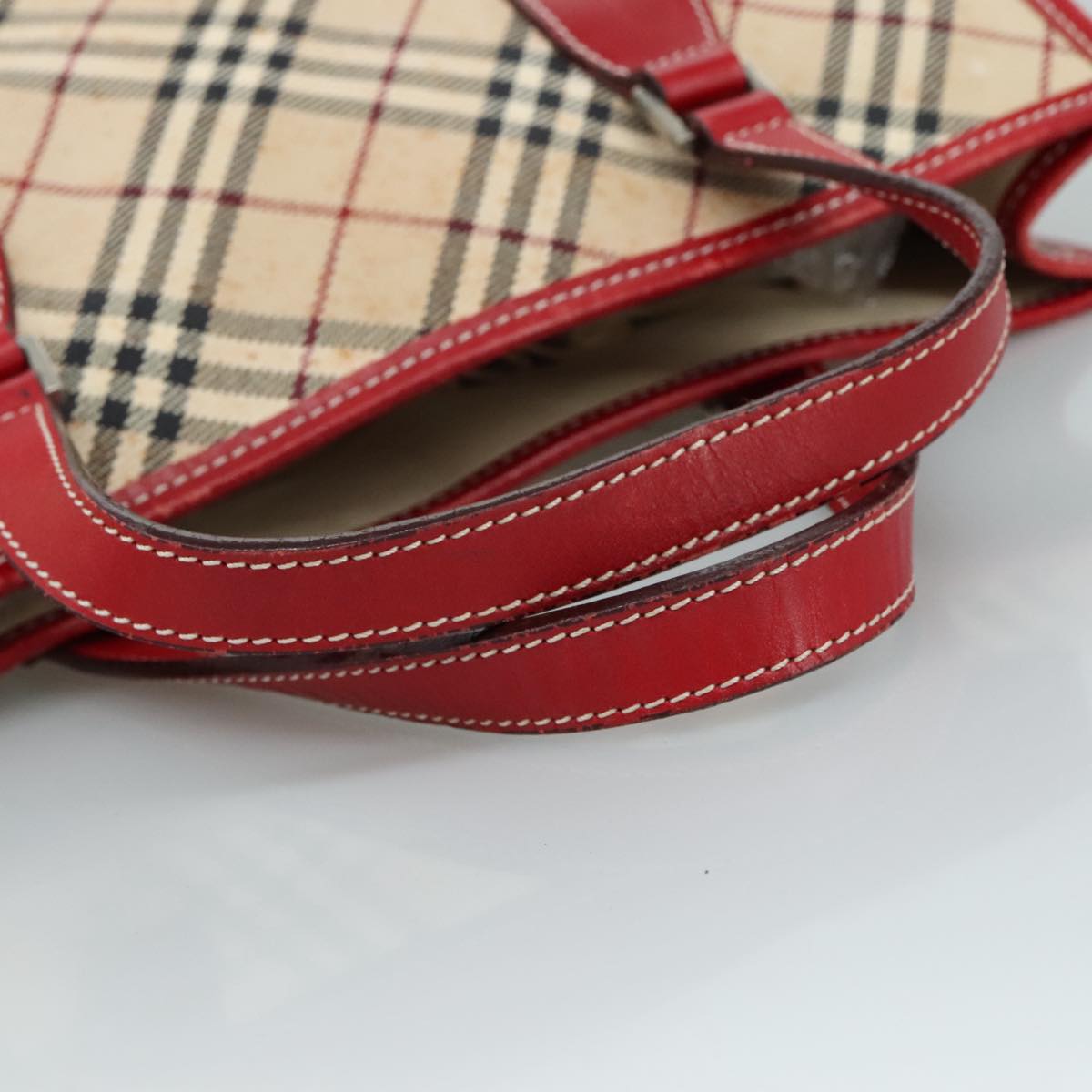 Burberry Nova Check Beige Canvas Handbag (Pre-Owned)
