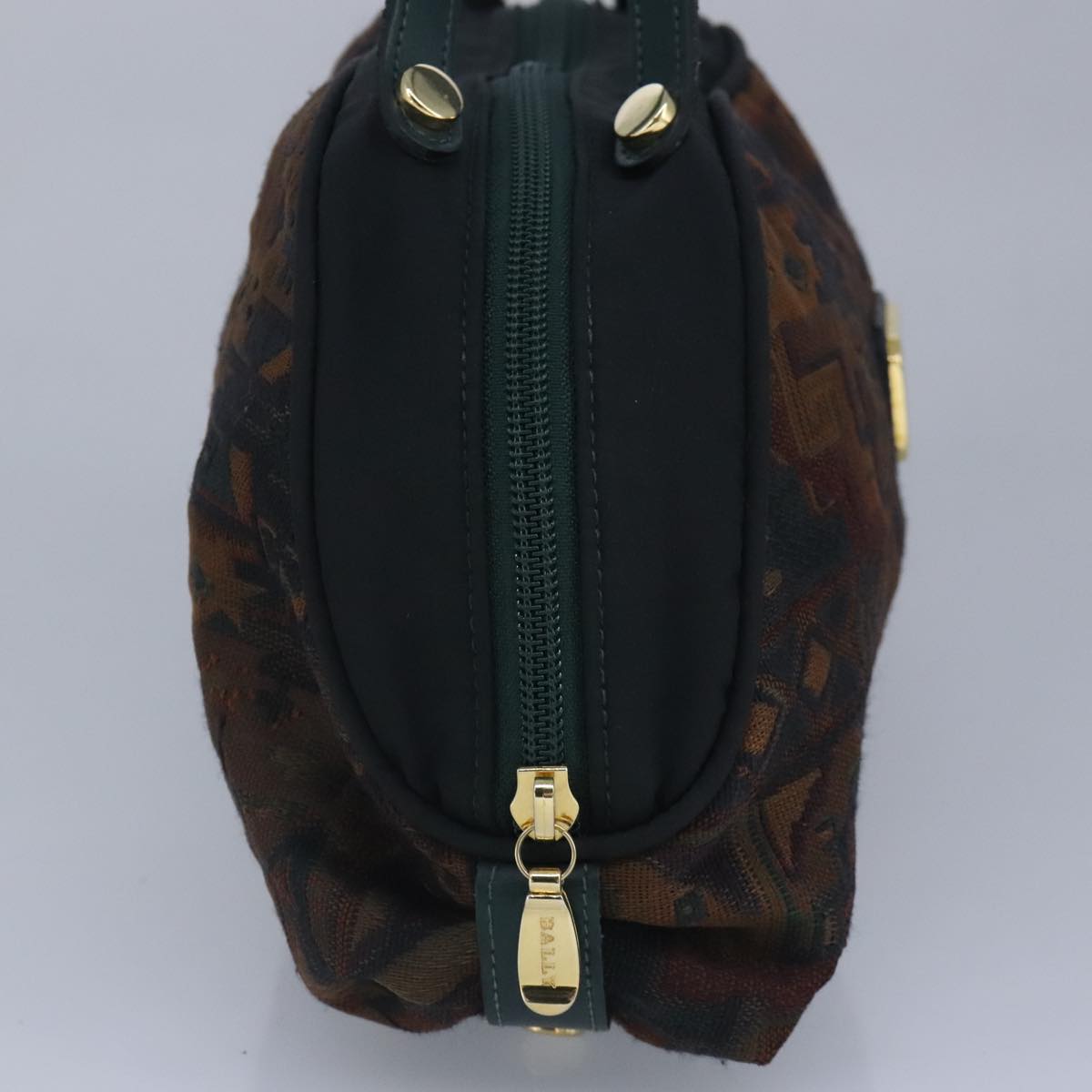Bally Brown Canvas Handbag (Pre-Owned)